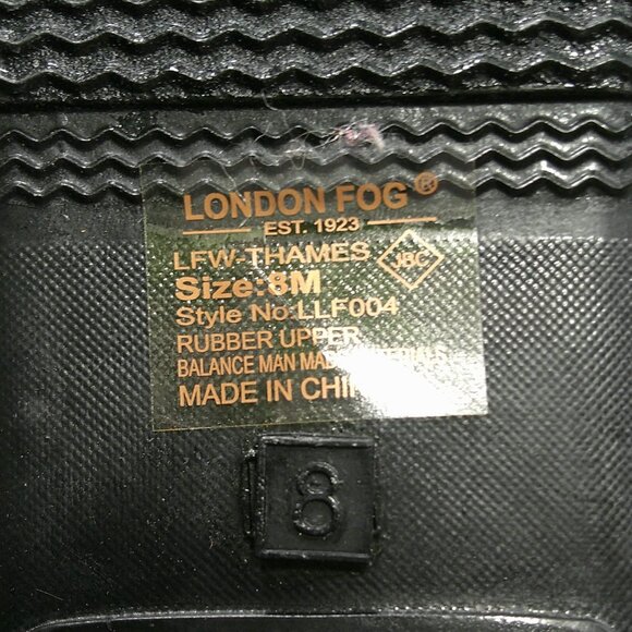 London Fog Classic Thames Black Knee-high Waterproof Rain Boots Size 8 - Picture 4 of 9
